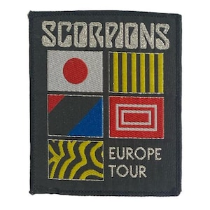 Toppa vintage anni '80 Scorpions Europe Tour 1984 Hard Rock Metal