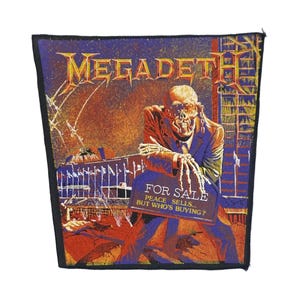 Vintage 1986 Megadeth Peace Sells…But Who‘s Buying? Backpatch, 80s, Thrash Metal, Biker Patch, Battle Jacket