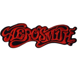Stor vintage 80-tals Aerosmith-logotyp broderad lapp Rygglapp Hårdrock Metal