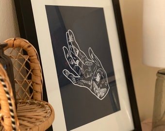 Superstitious Left Hand screenprint