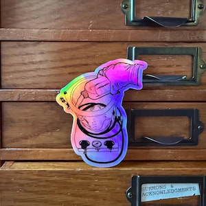 Embalming Tank Mixture mortuary hologram sticker