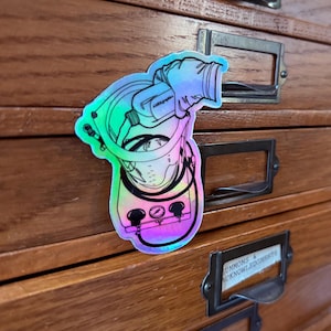 Embalming Tank Mixture mortuary hologram sticker
