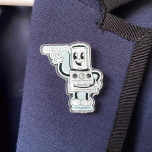 Turner the embalming machine Mortician Pin