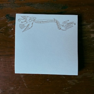 Loving Remembrance mortuary post-it’s