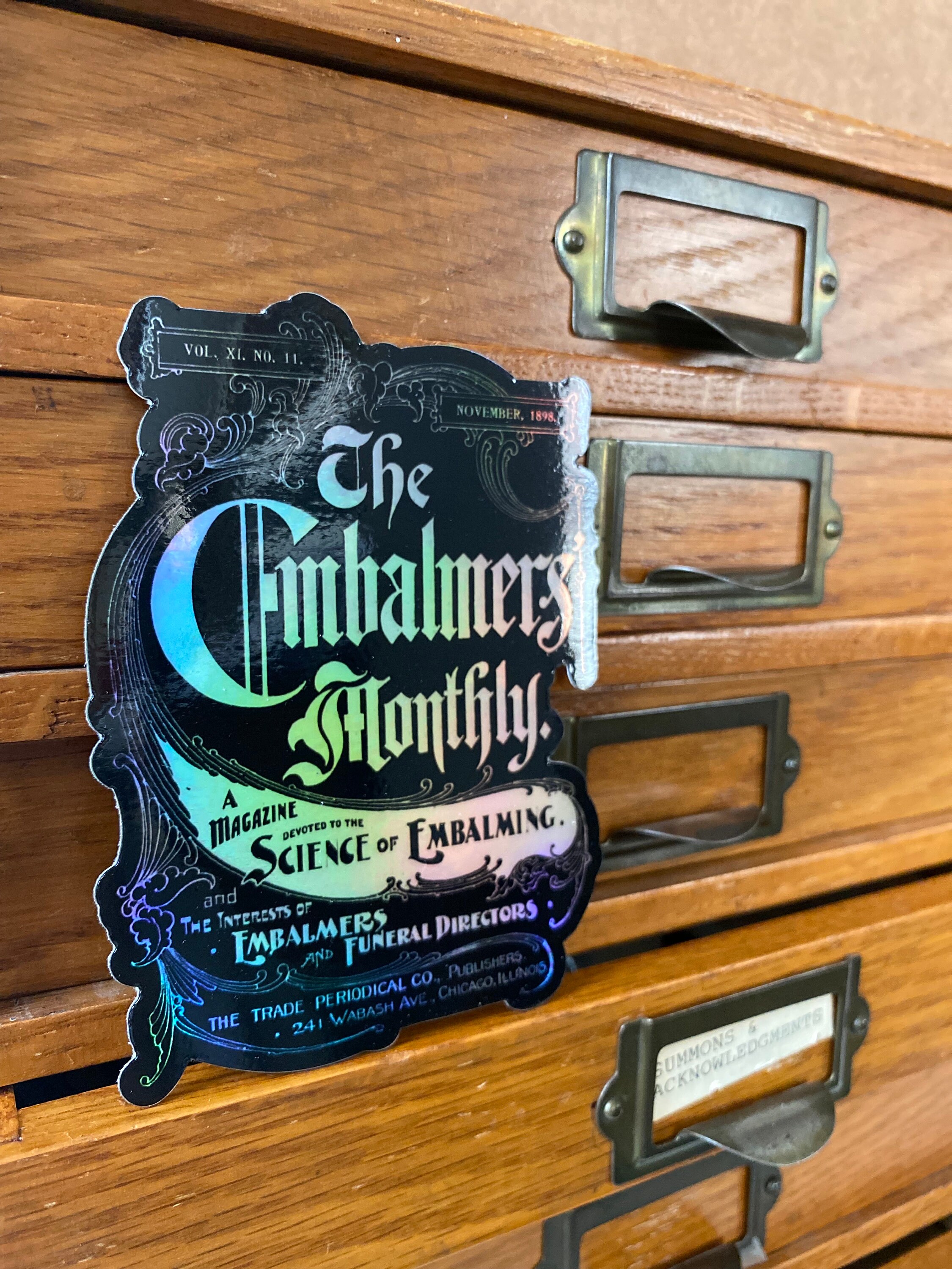 The Embalmers Monthly Hologram Sticker - Etsy