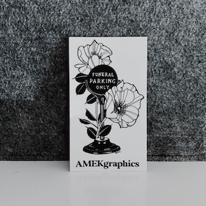 Sticker begrafenisparkeerplaats