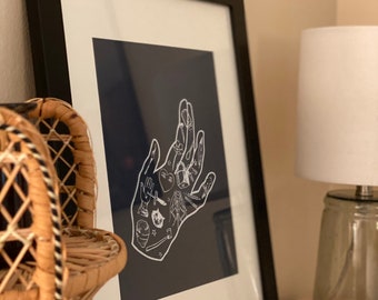 Superstitious Right Hand screenprint