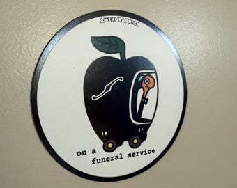 On a Funeral Service hearse magnet