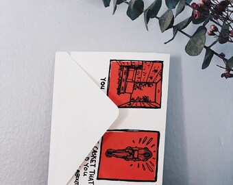 Fisk Casket Mortuary Valentine PACK OF 5 cards