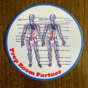 Prep Room Partner mortuary sticker