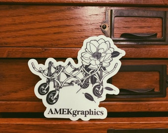 Floral Funeral Church Truck sticker