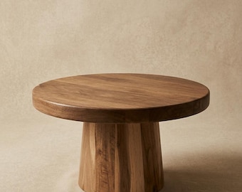 Mesa auxiliar marroquí de madera hecha a mano