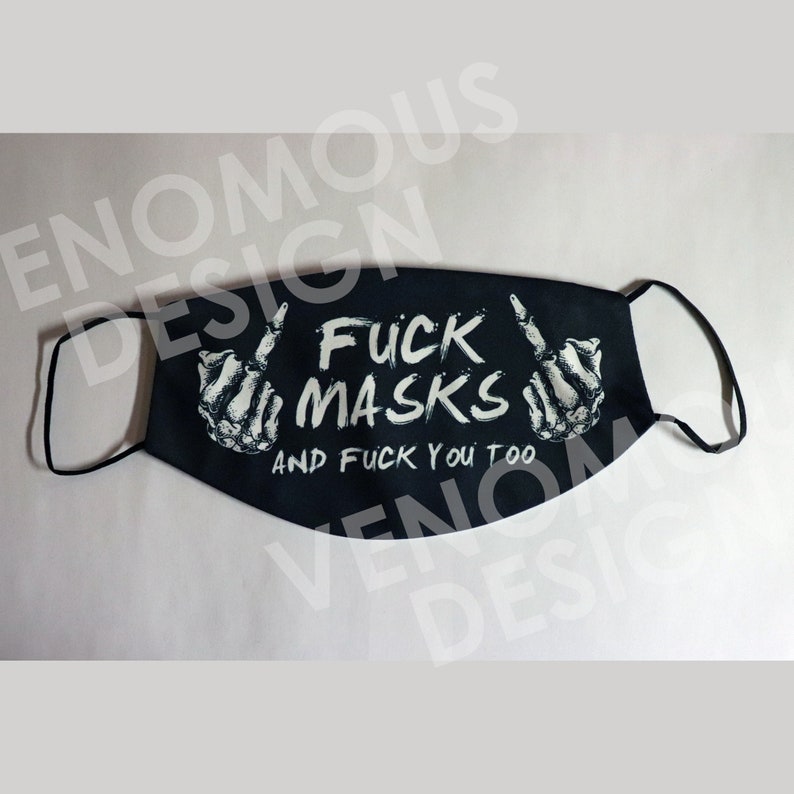 Cloth Face Mask Fuck Masks Fuck You Mask Novelty Mask Etsy