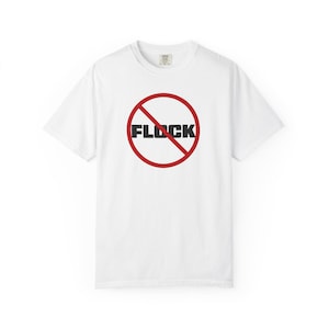 Anti Flock Tee, Anti Surveillance, ALPR Camera Protest, Orwell 1984
