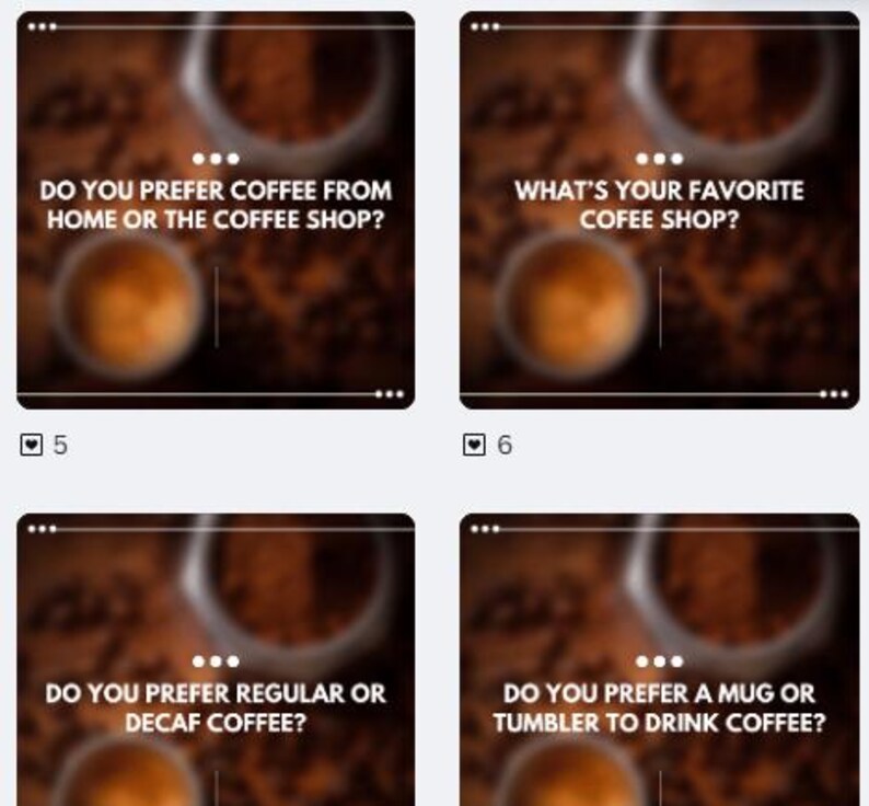 Editable Coffee Themed Interactive Posts for Social Media, Facebook ...