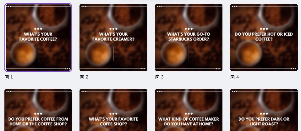 Editable Coffee Themed Interactive Posts for Social Media, Facebook ...