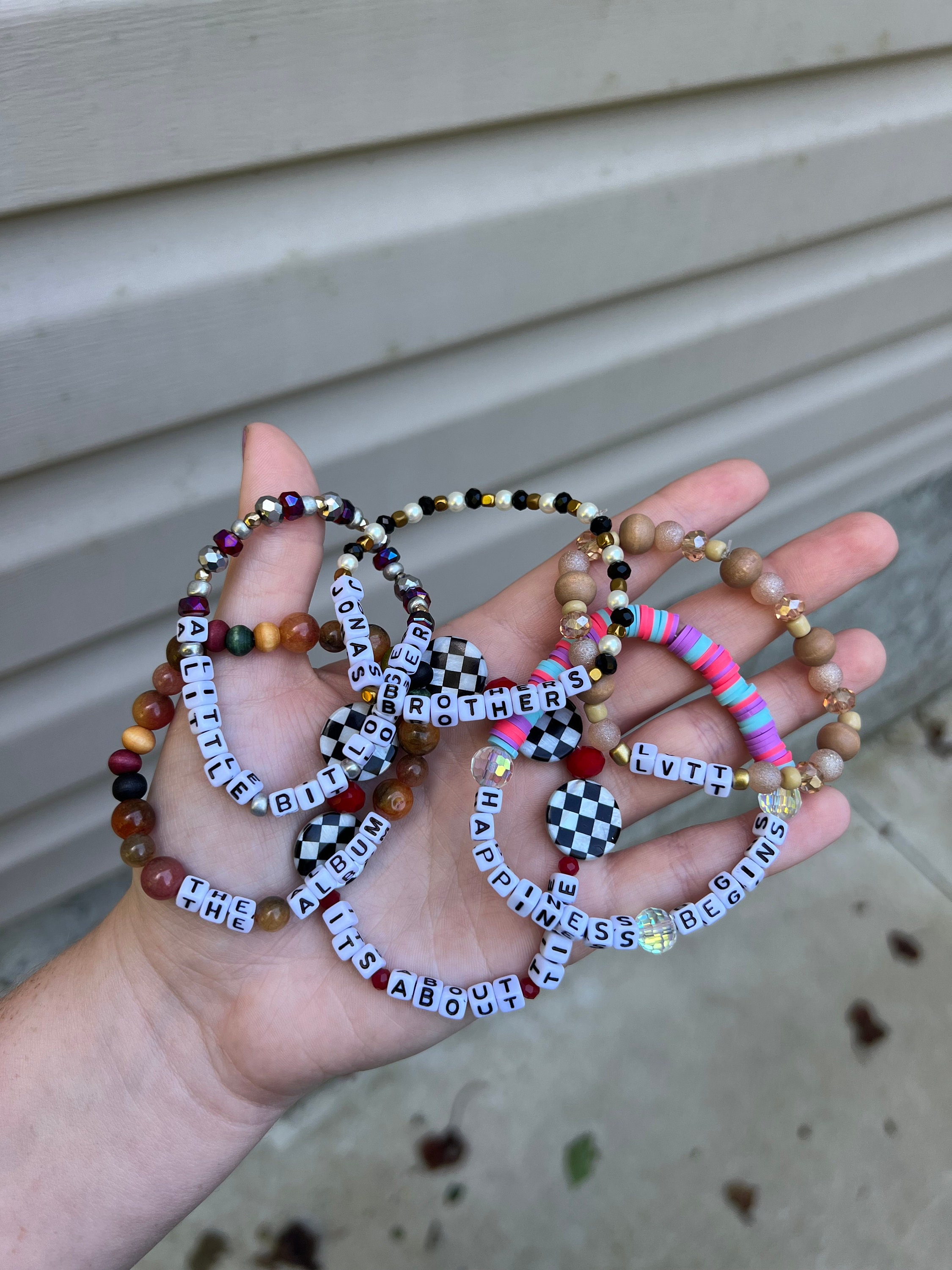 Jonas Brothers Friendship Bracelets - the Tour - Album Titles - Etsy Jonas Brothers Friendship Bracelets - the Tour - Album Titles - Etsy