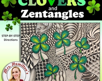 Clovers and Zentangles Digital Art Lesson