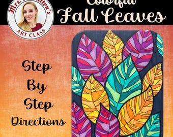 Colorful Fall Leaves Digital Art Lesson