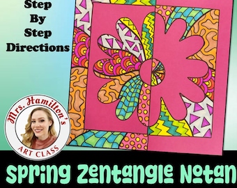Spring Zentangle Notan Digital Art Lesson