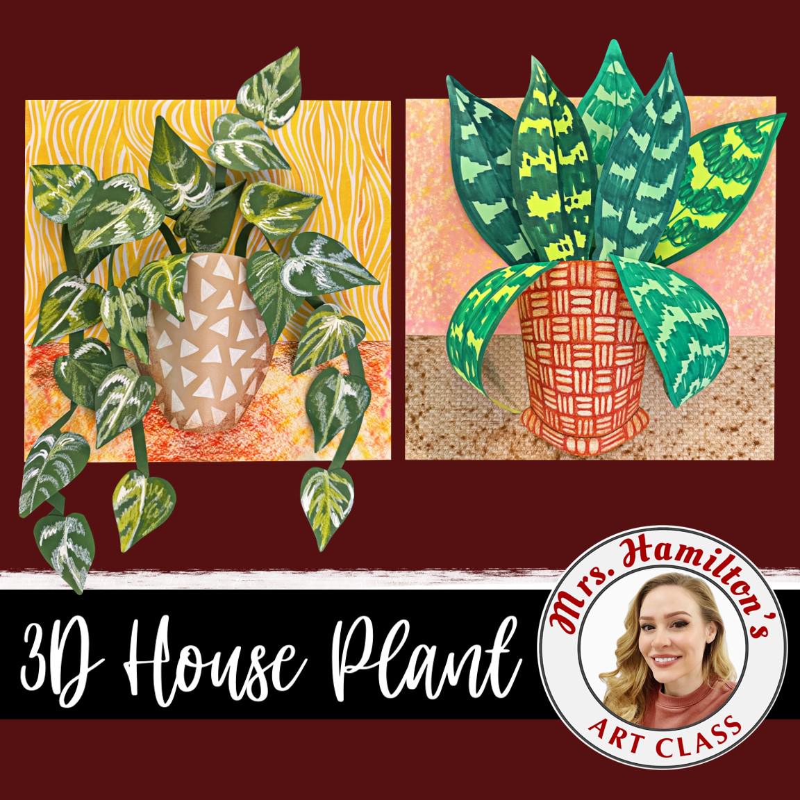 3D House Plant Digital Art Lesson - Etsy Canada