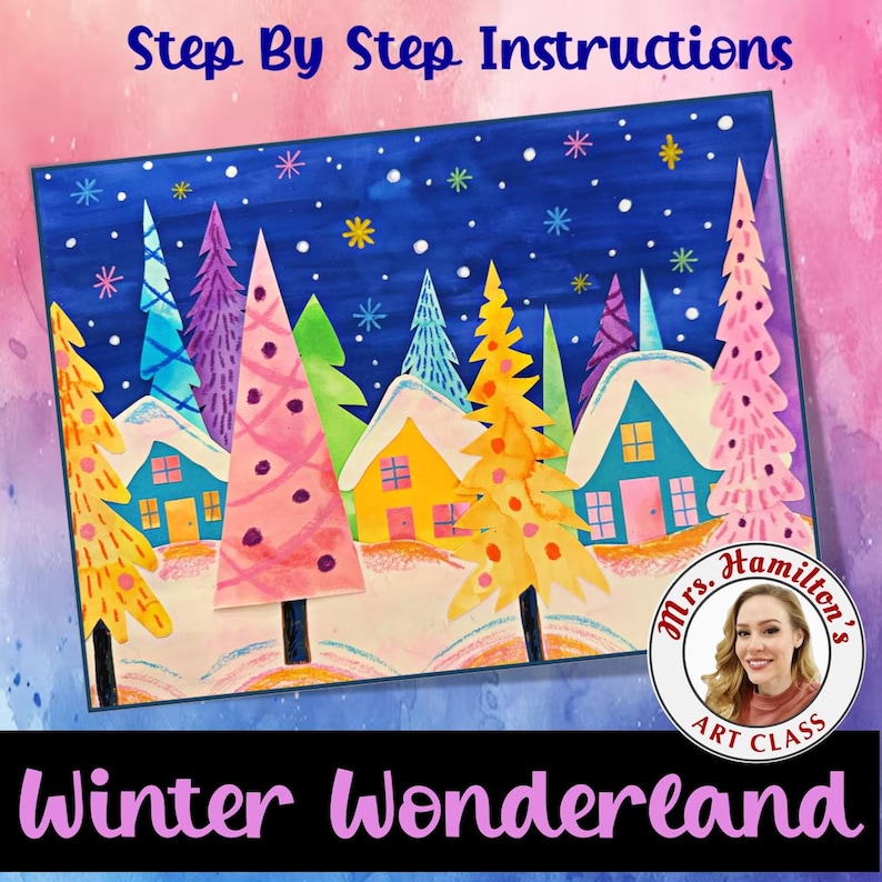 Winter Wonderland Digital Art Lesson - Etsy