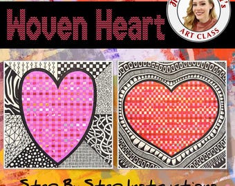 Woven Heart Digital Art Lesson