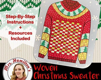 Woven Christmas Sweater Digital Art Lesson