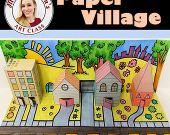 Paper Village Digital Art Lesson