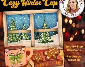 Cozy Winter Cup Digital Art Lesson