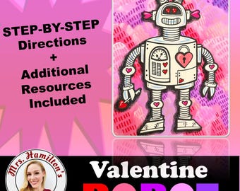 Valentine's Day Robot Digital Art Lesson