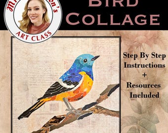 Bird Collage Digital Art Lesson