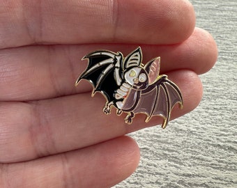 Bat Pin, Zombie Bat Pin, Skeleton Bat Pin, Halloween Pin, Clothing Pin, Halloween Bat Pin, Batty Pin, Skeleton Pin