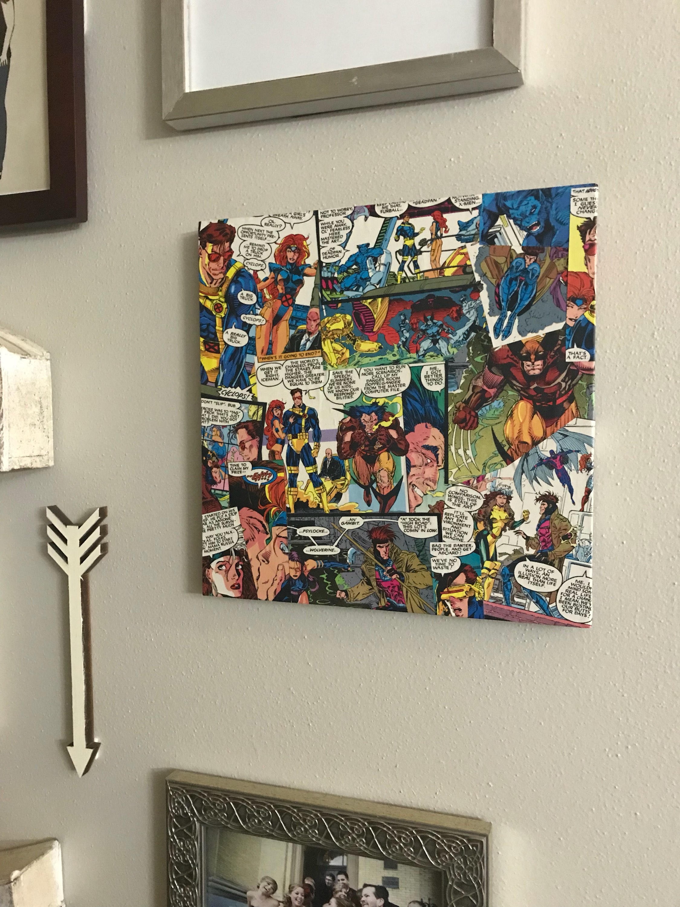 XMen Wall Art XMen Collage Hanging Wall Picture Square Xmen Etsy