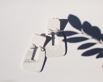 The Callie Modern Minimalist Polymer Clay Statement Earrings