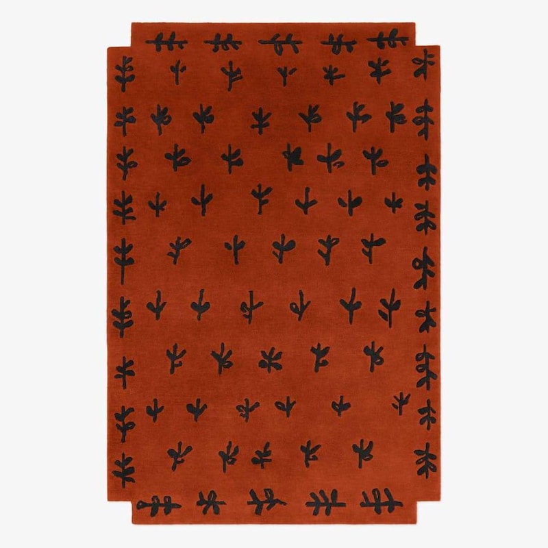 Forom Rust Rug Rust Minimalist Rug - Etsy