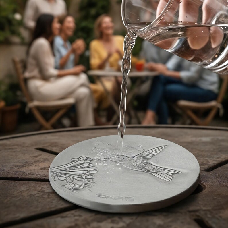 Hummingbird Absorbent Stone Drink Coasters for Housewarming Gift- Set of 4 - Handmade in USA image 5