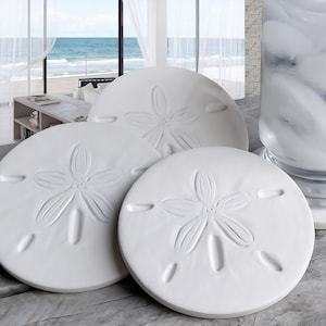 Sand Dollar Absorbent Drink Coasters - Set of 4 - Beach Coasters, Housewarming, Hostess Gift, Beachlife, McCarter Coasters - Made in USA