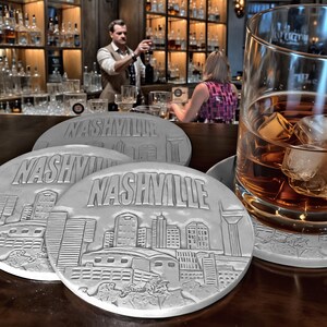 Nashville Absorbent Drink Coasters - Set of 4 - Made in USA