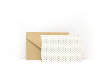 12 Mini Note Cards with Kraft Envelopes 2.5x3.75 inches