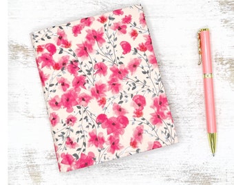 Handmade Hardcover Notebook with Floral Design, 4.75x5.75 Inches, 160 Pages