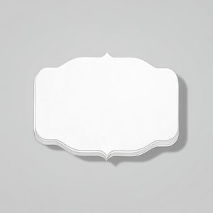 White Scalloped Die Cut Cards, 80lb Cardstock, Scrapbooking, Set of 40 ,Made-to-Order