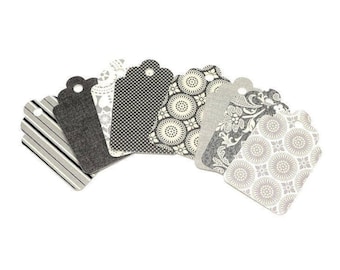 216 Cardstock Paper Pattern Gift Tags, Single Sided, 3 1/4 x 2 1/8 Inches