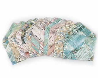10 Patterned Mini Envelopes, Handmade Envelopes with Note Cards, 3 1/4x 4 1/4 inches