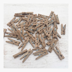 IMIKEYA 100 Pcs Wooden Pegs for Photos White Clothes Mini Clothespins Brown  Black Pegs Brown Clothespin Tiny Clothespins Heavy Duty Clothes Pin Craft