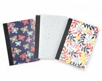 3 Mini Notebook Journals with 3 Different Patterns