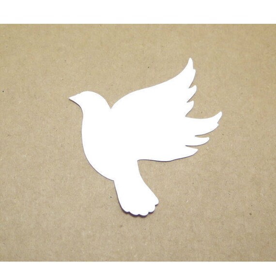 Cardstock Paper Doves Die Cut Dove Paper Birds 2.5x2.5 Etsy