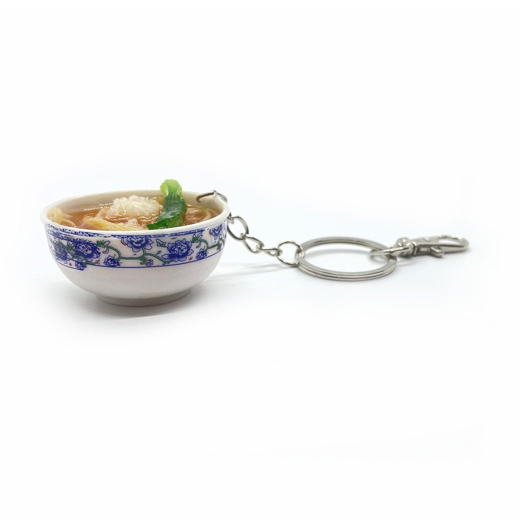 Soup Bowl Keychain Noodle Keychain Pho Keychain Food Etsy
