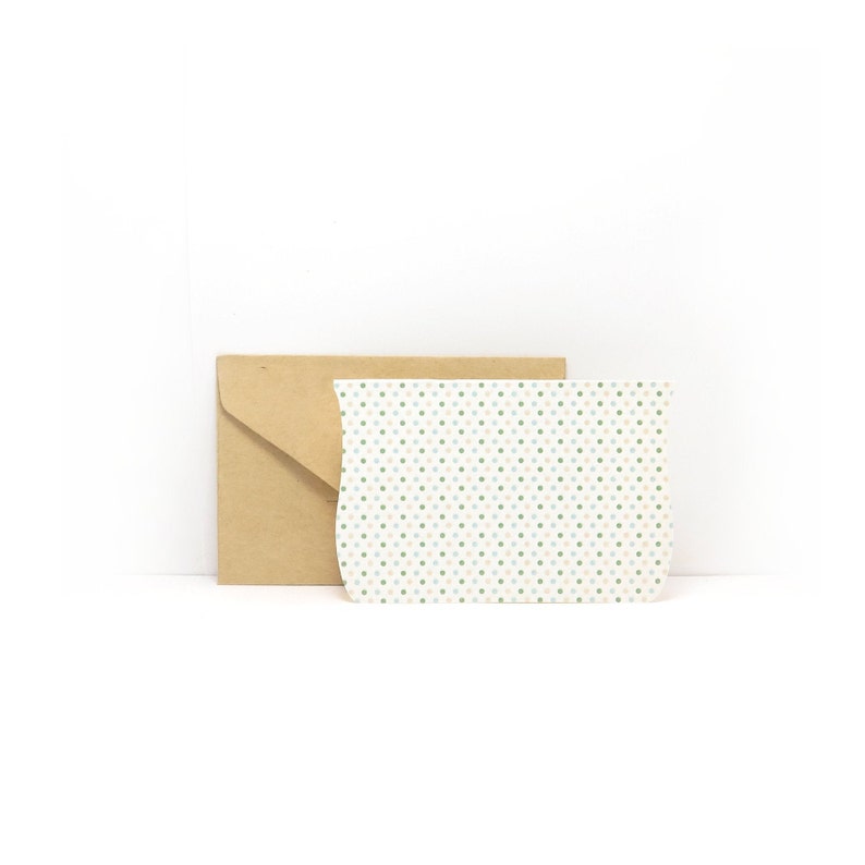 12 Mini Note Cards with Kraft Envelopes 2.5x3.75 inches