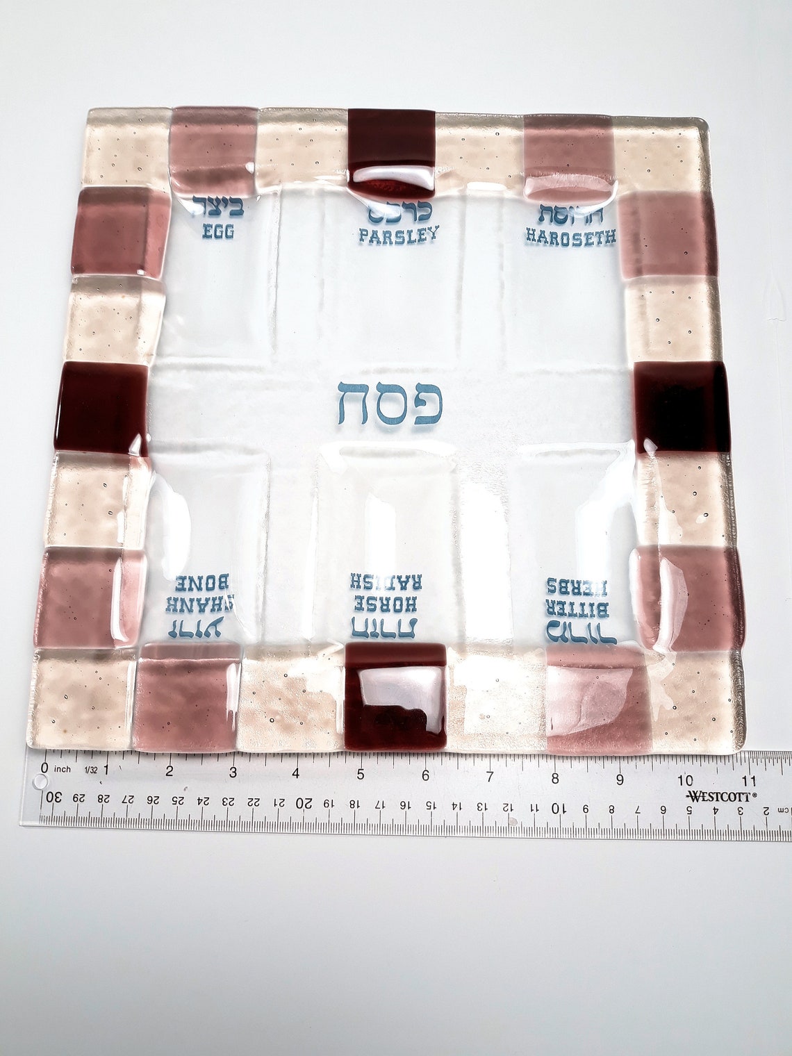 Passover Seder Plate. Modern Large Passover Glass Platter. Etsy